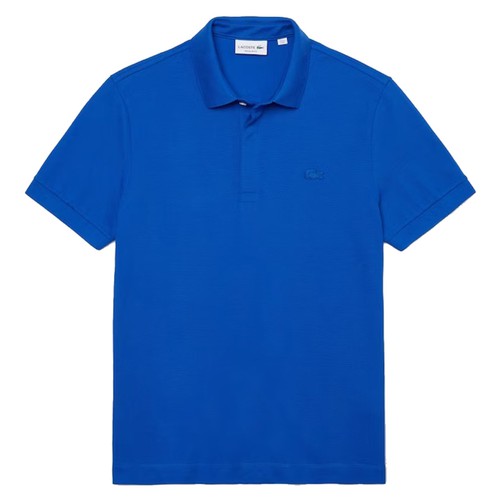 Áo Polo Men's Lacoste Paris Shirt Regular Fit Stretch Cotton Piqué PH5522 HJM 000002 Màu Xanh Size S
