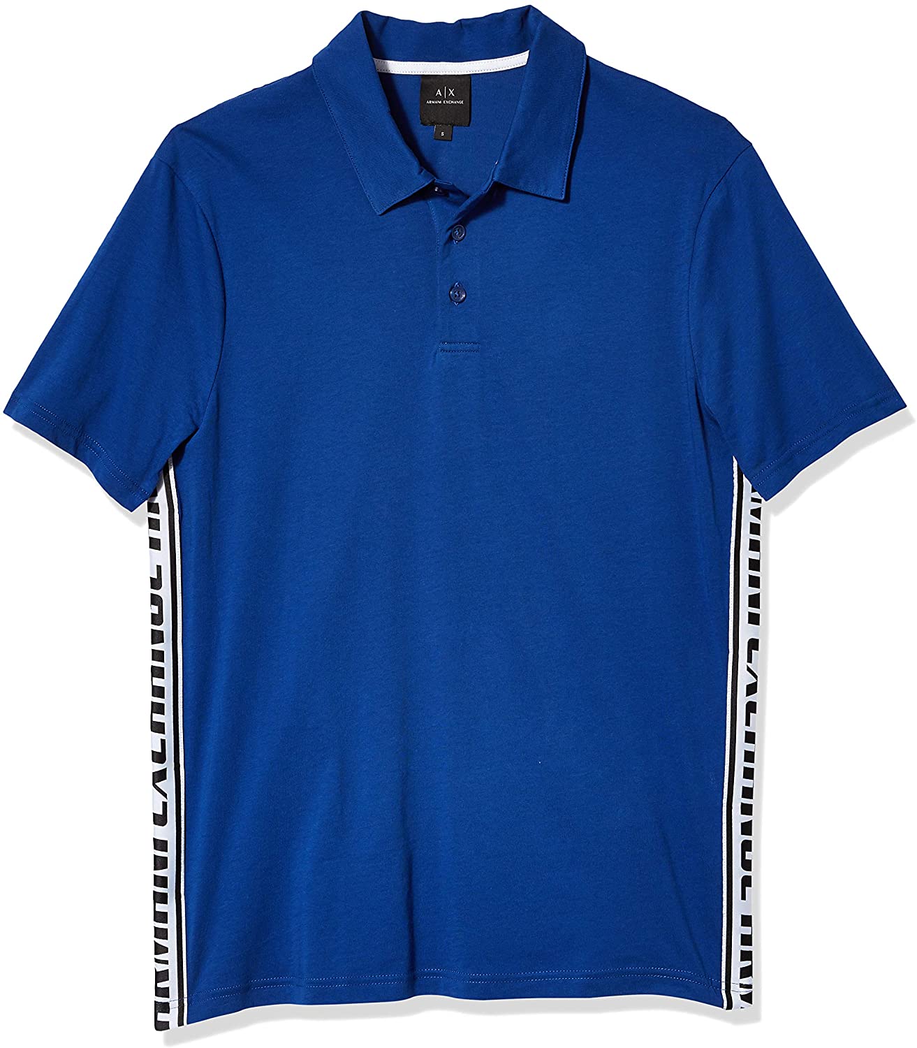 Áo Thun Nam A|X ARMANI EXCHANGE Regular Fit Logo Tape Stripe Short Sleeve Jersey Polo Shirt